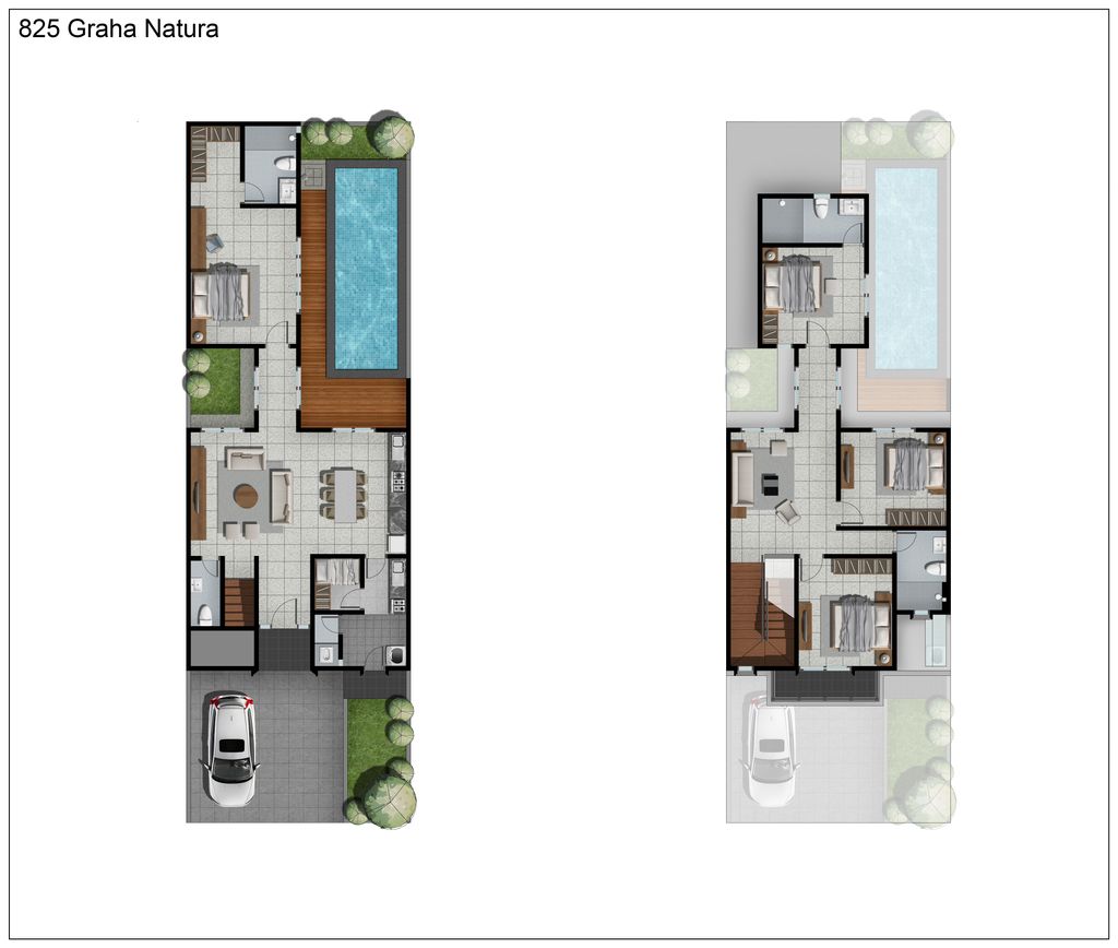 foto denah rumah tipe Hawthorne C-51 perumahan GRAHA NATURA 1