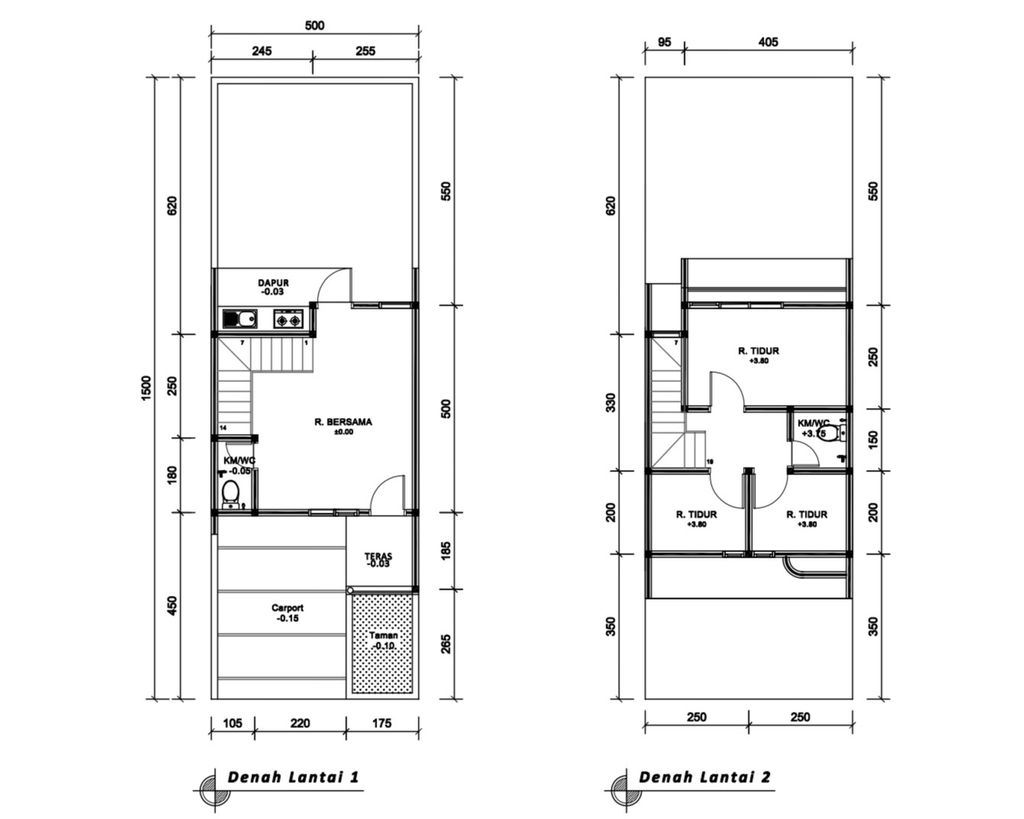foto denah rumah tipe 54 Compact 3 Kamar HC (639) perumahan G-Land Ciwastra Park 2