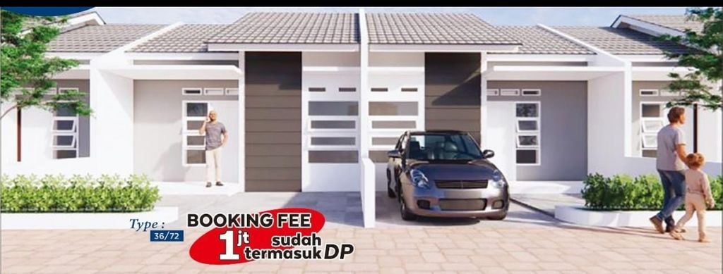 foto tampak rumah tipe Subsidi 36 (Blok D) perumahan TEMBUNG MANSION TAHAP 2