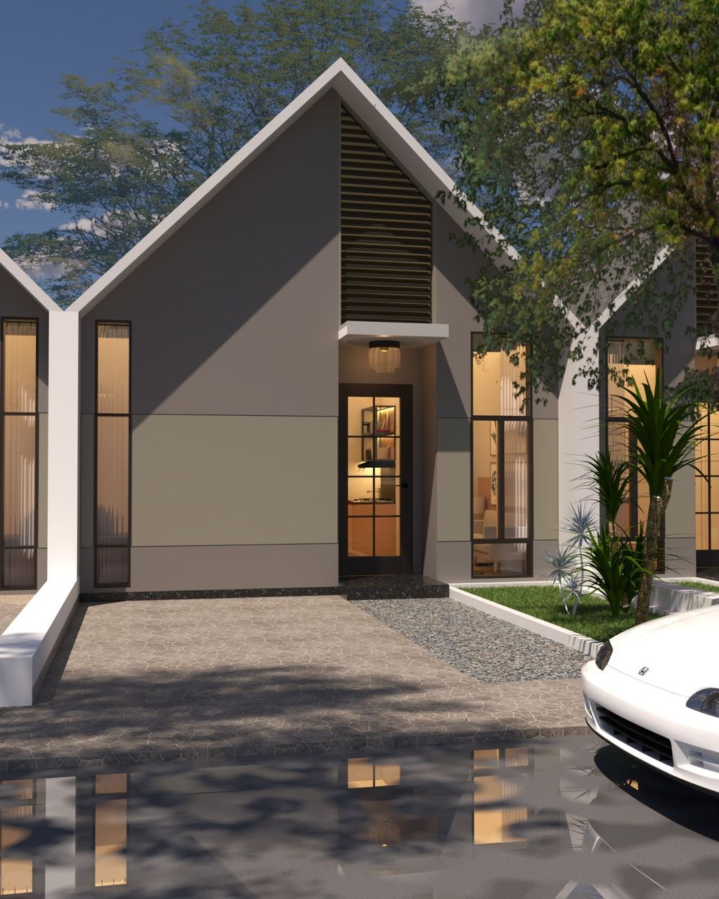 foto tampak rumah tipe Bali perumahan AMERTA RESIDENCE