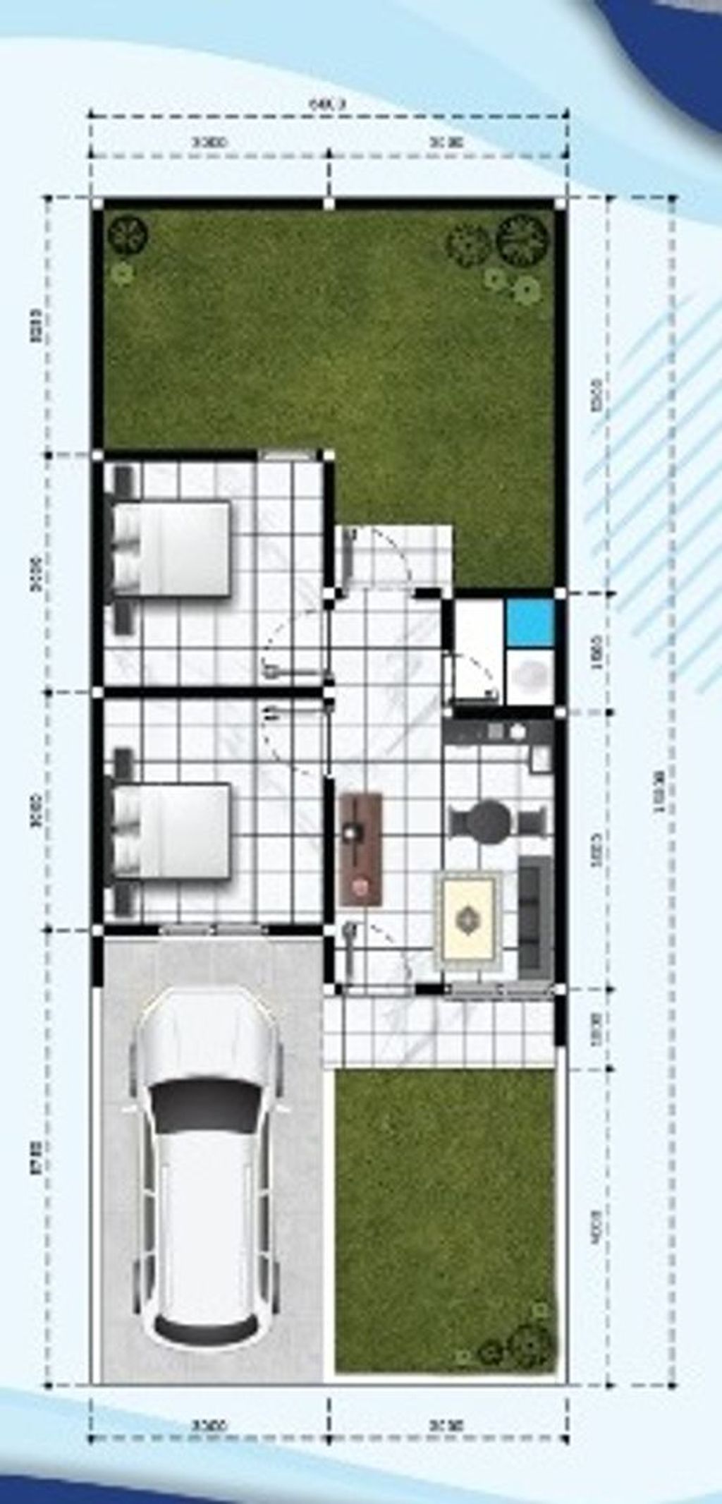 foto denah rumah tipe T36/72 2026 perumahan Permata Green Hill 2