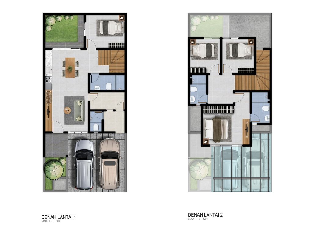 foto denah rumah tipe CAPELLA-7X15 perumahan Tierra Soho Avenue dan Tierra Residence