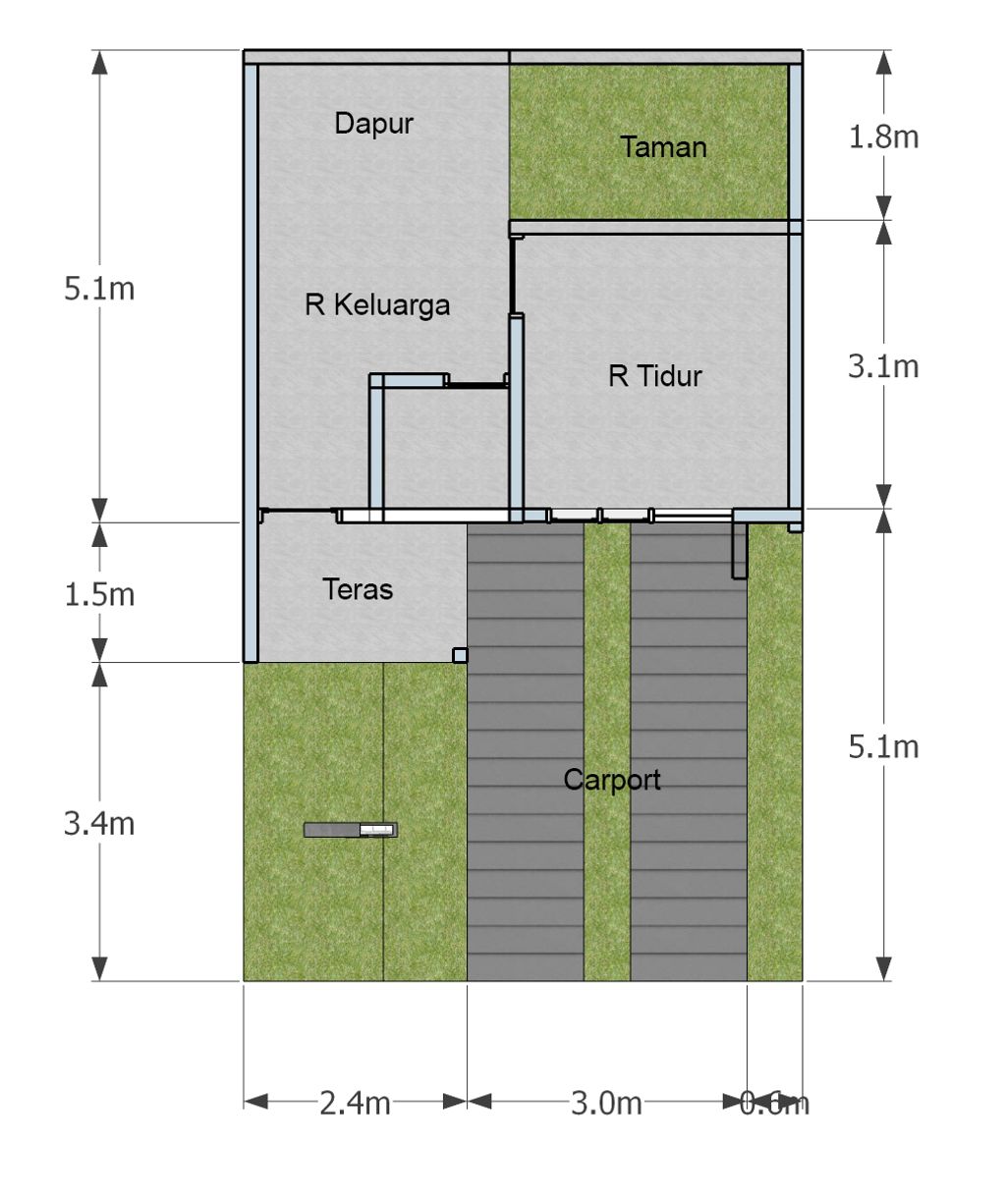 foto denah rumah tipe Standar perumahan Kerta Mulya Residence