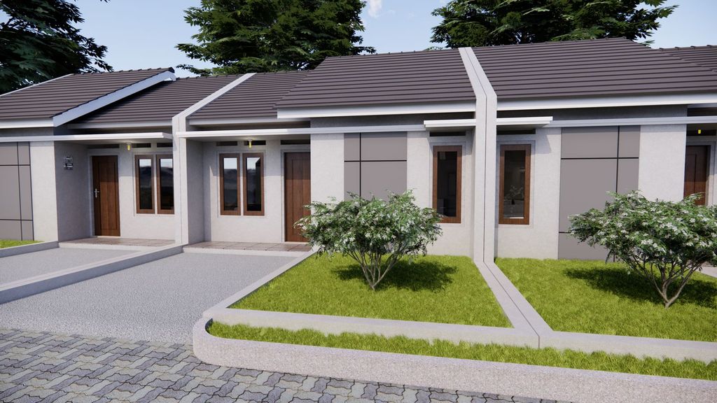 foto tampak rumah tipe PINUS perumahan Bedali Hills