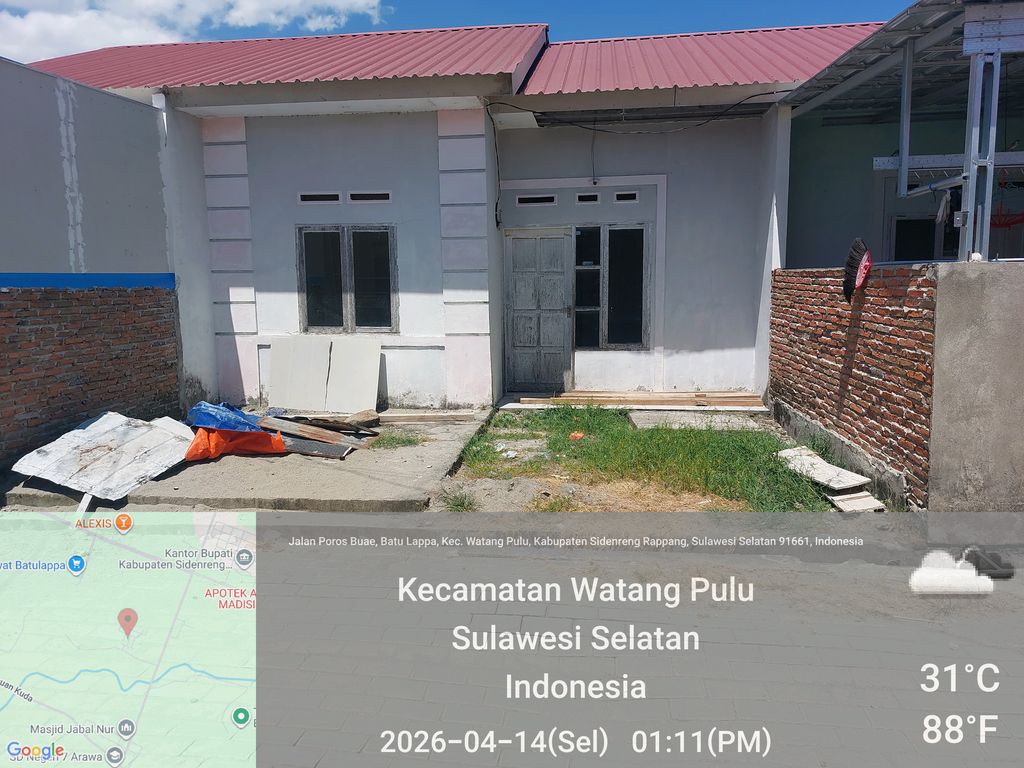 foto tampak rumah tipe 36/72 perumahan Cempaka Putih