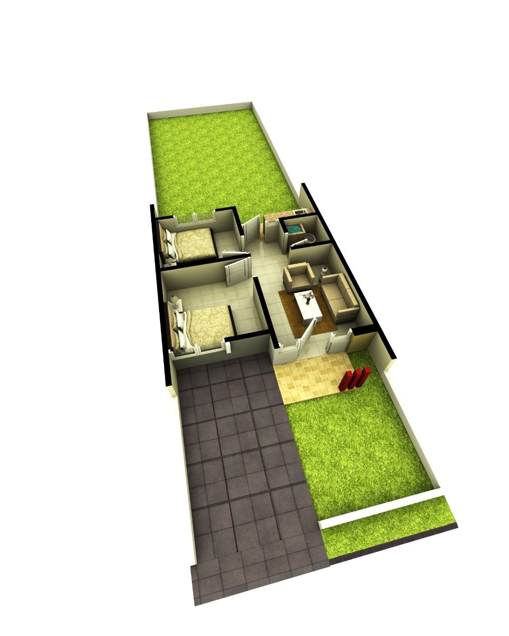 foto denah rumah tipe 45/99 perumahan METRO REGENCY