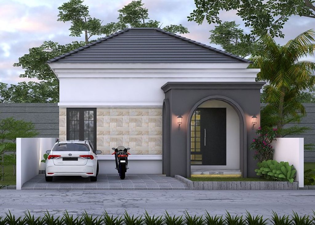 foto tampak rumah tipe 42 perumahan GREEN MILENIA 2