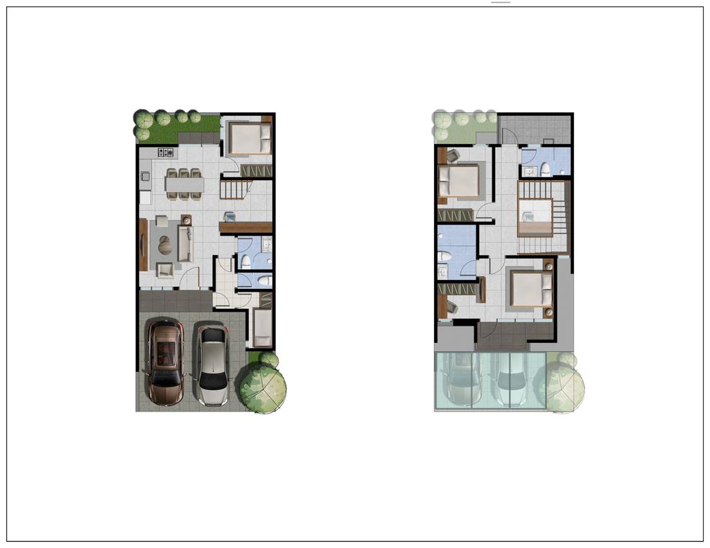 foto denah rumah tipe NOVA-7X15 perumahan Tierra Soho Avenue dan Tierra Residence