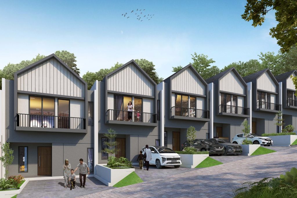 foto tampak rumah tipe 65 perumahan SIRANDA TERRACE