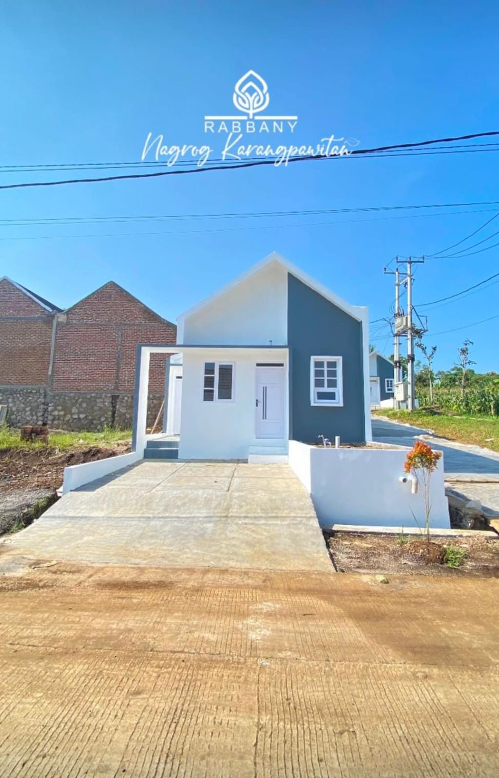 foto tampak rumah tipe 36/60 perumahan RABBANY NAGROG KARANGPAWITAN
