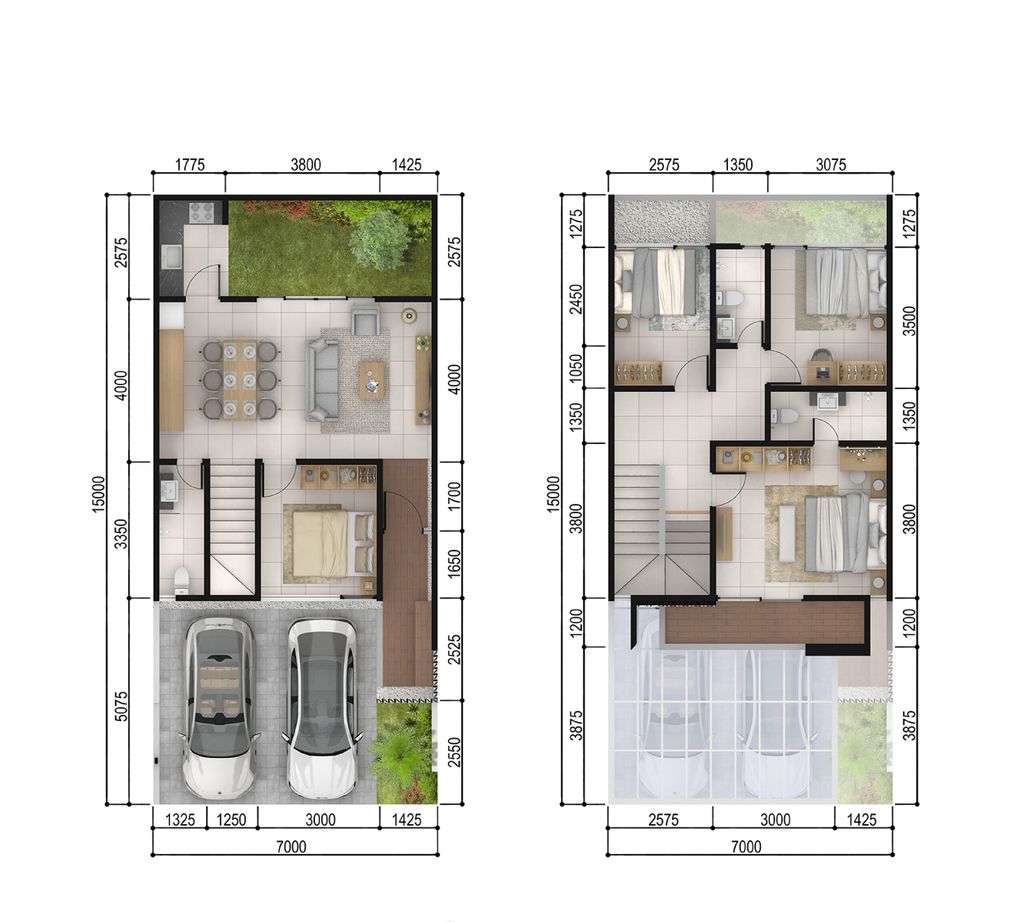 foto denah rumah tipe Velora Deluxe Plus perumahan CITRALAND THE GREENLAKE SURABAYA