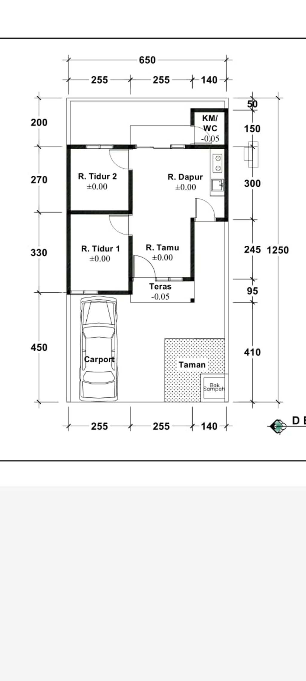 foto denah rumah tipe T36 perumahan The Green City 2