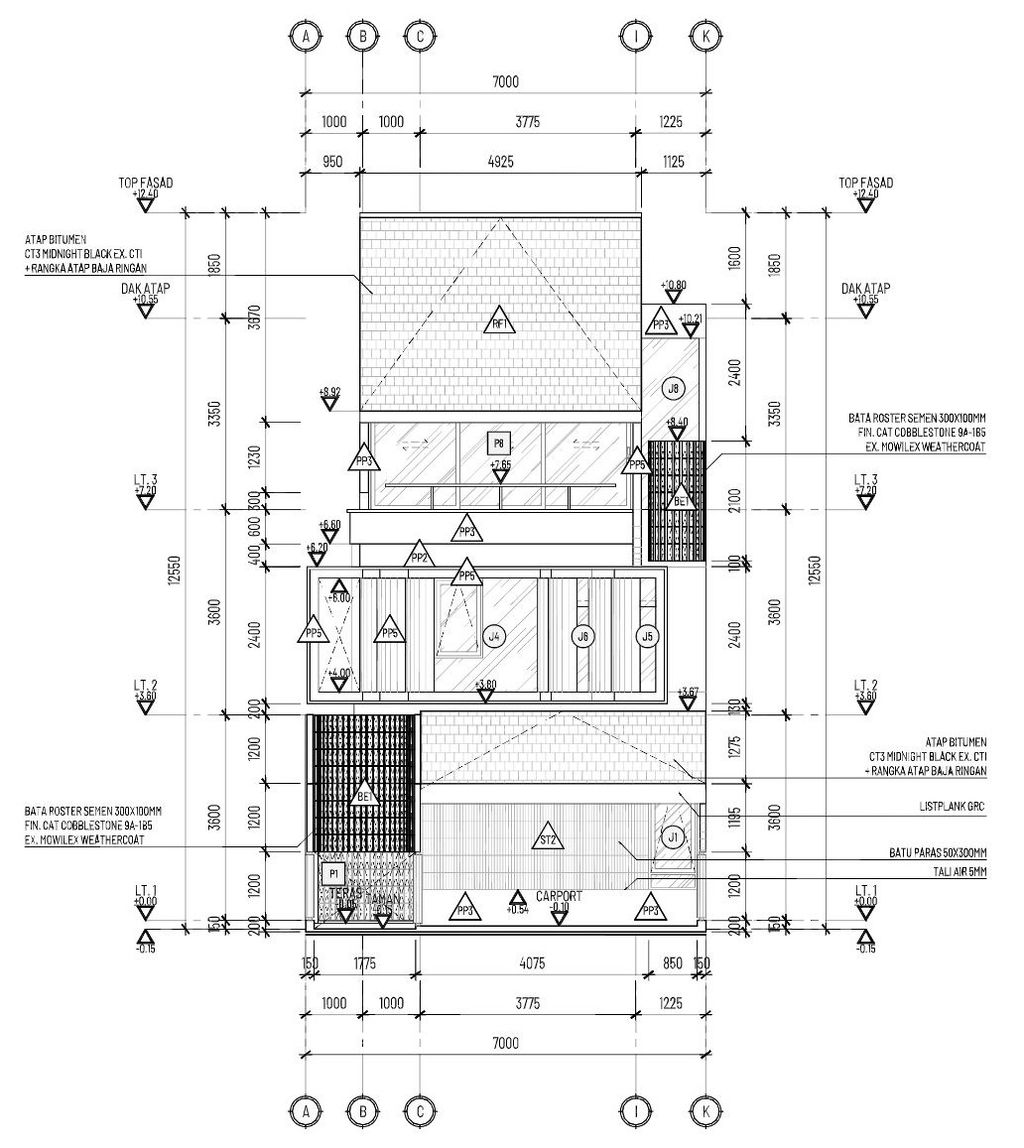 foto denah rumah tipe 7x15 Sudut V perumahan Countrywoods Heritage