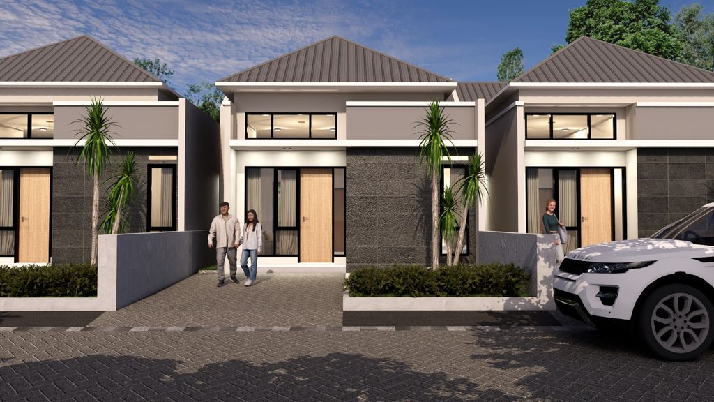 foto tampak rumah tipe 58/105 perumahan PURI KELAPA GADING