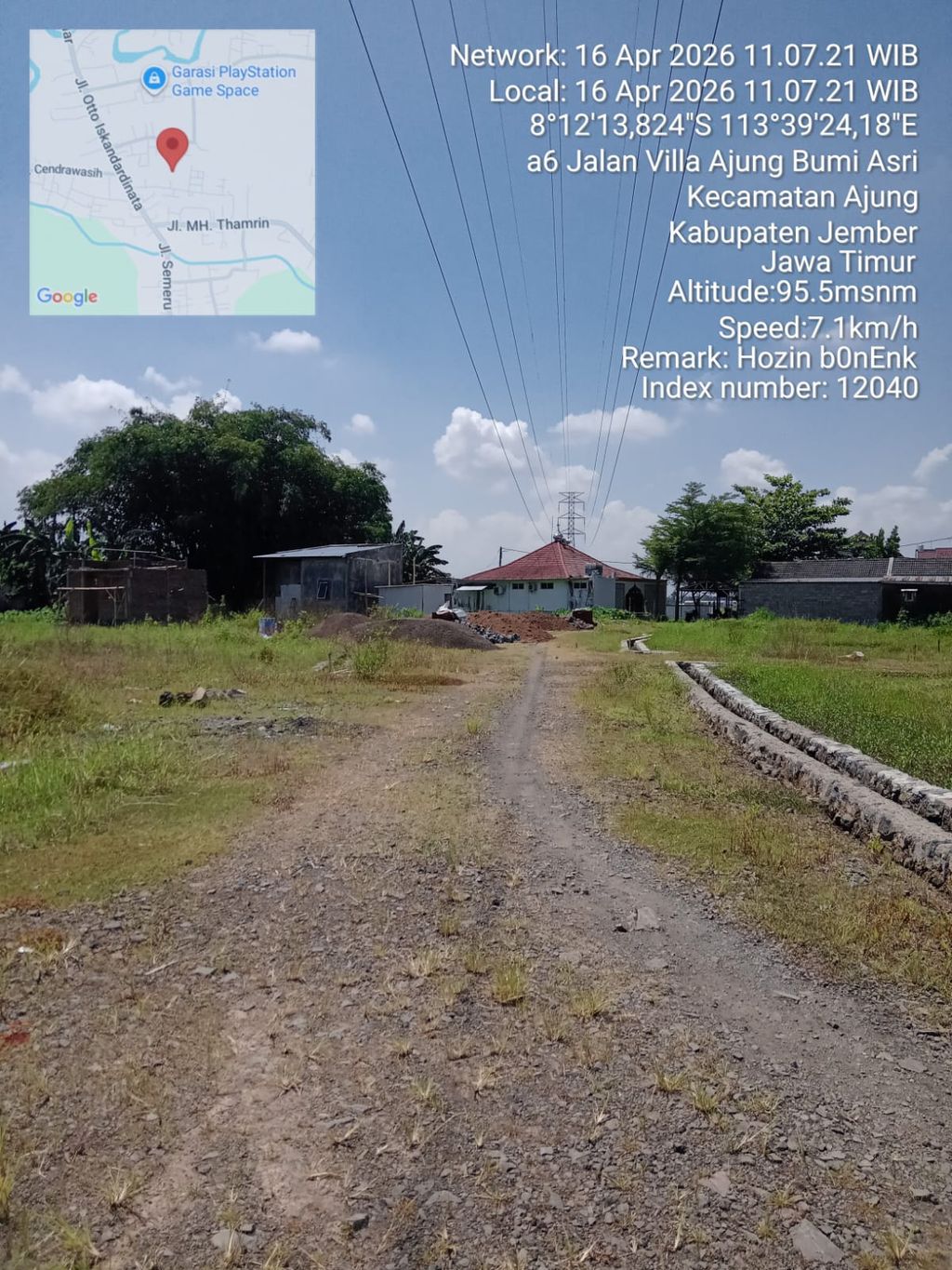 foto posisi tengah perumahan VILLA AJUNG BUMI ASRI TAHAP II
