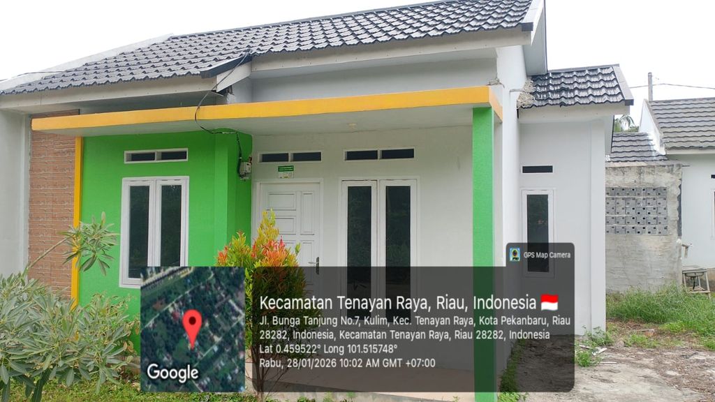 foto tampak rumah tipe RHS 36 perumahan Griya Berkah Kulim