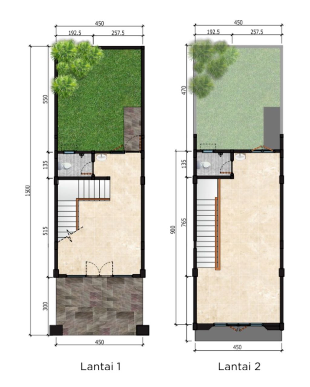 foto denah rumah tipe RUKO THE AVENUE 5 STANDARD perumahan CITRALAND CIBUBUR CLUSTER MODBURY