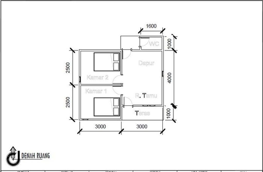 foto denah rumah tipe 36 perumahan Manunggal Residence