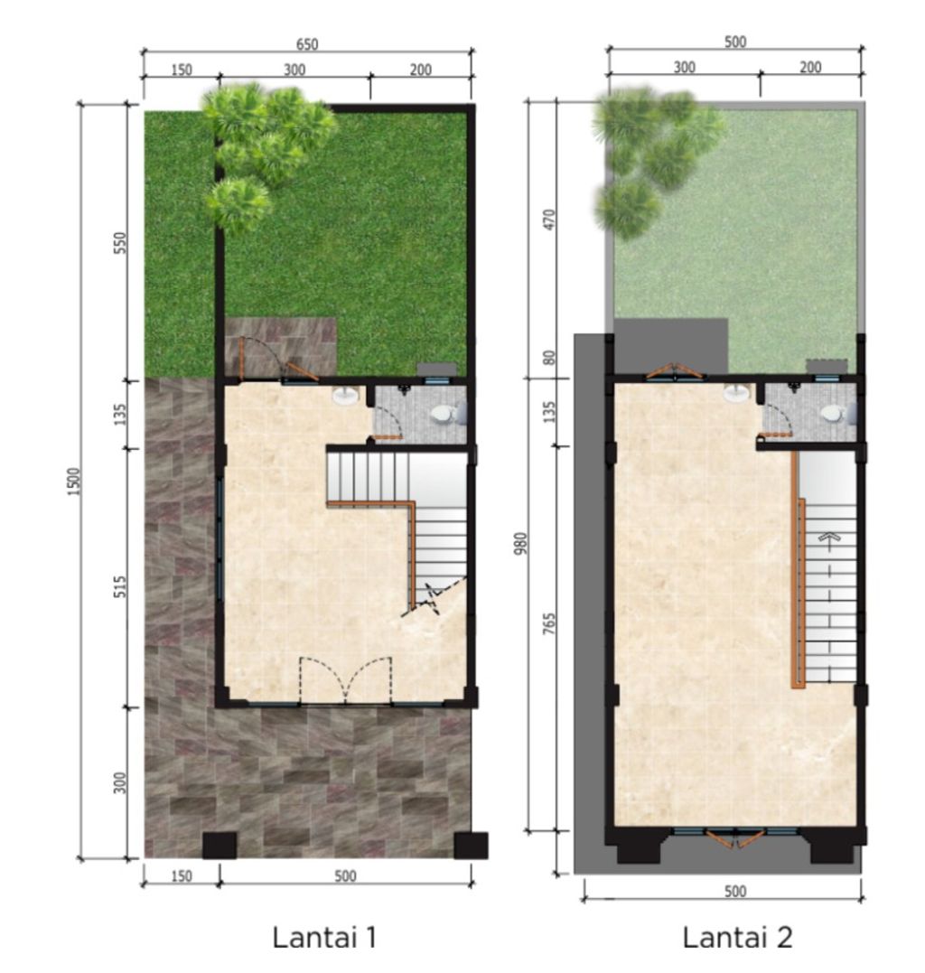 foto denah rumah tipe RUKO THE AVENUE 5 HOEK perumahan CITRALAND CIBUBUR CLUSTER MODBURY