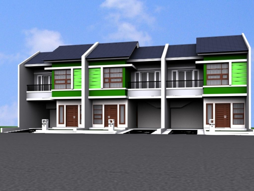 foto tampak rumah tipe 65/72 perumahan Griya Kedaung Asri