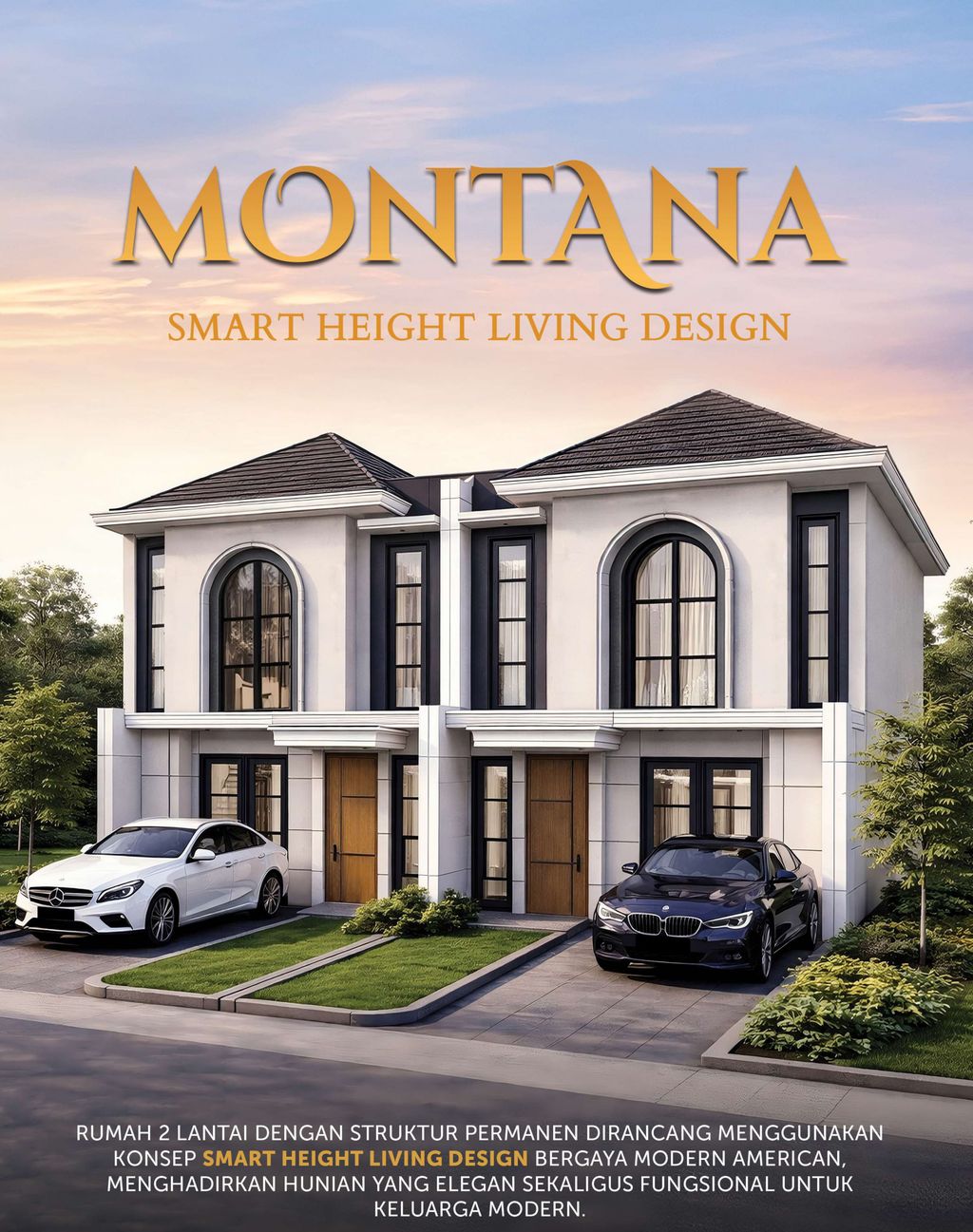 foto tampak rumah tipe C2-58 perumahan Perumahan Pine Residence Cluster Northern Pine