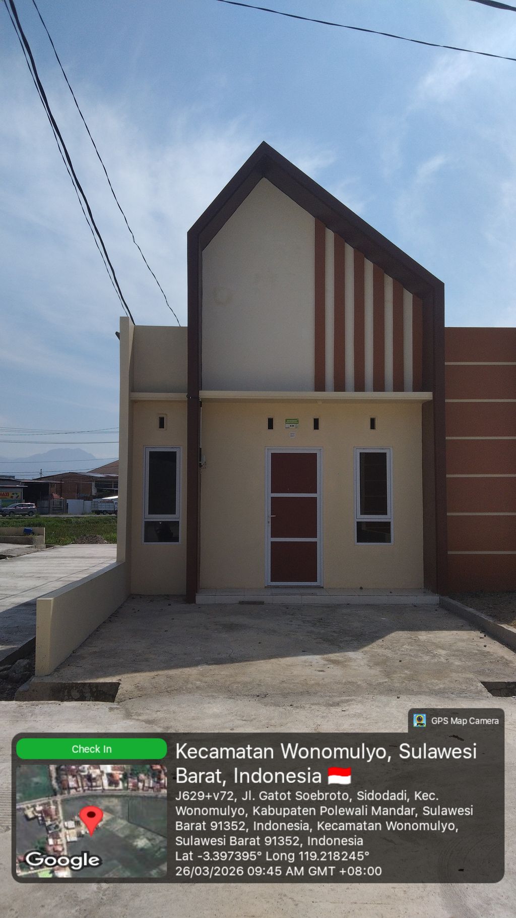 foto tampak rumah tipe 36/78 perumahan Bina Residence Permai Gatot Subroto 2