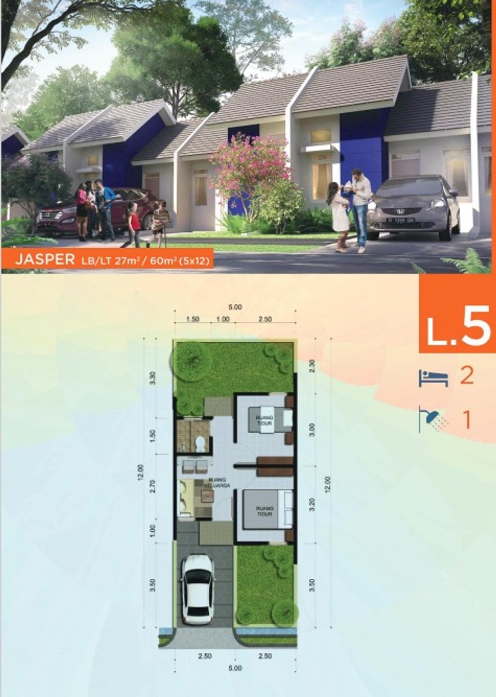 foto tampak rumah tipe jasper perumahan CITRA RAYA - BIZHOME - CLUSTER BERYL