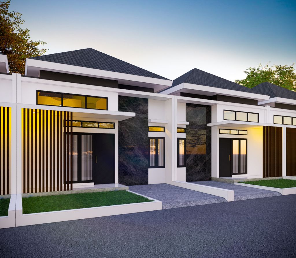 foto tampak rumah tipe 40 perumahan IRFAI PREMIUM ESTATE