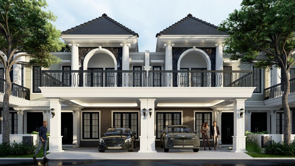 foto tampak rumah tipe 90 perumahan ATLANTIS ICON