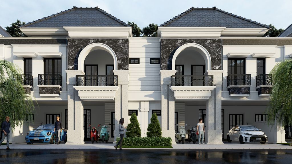 foto tampak rumah tipe 200 perumahan ATLANTIS ICON