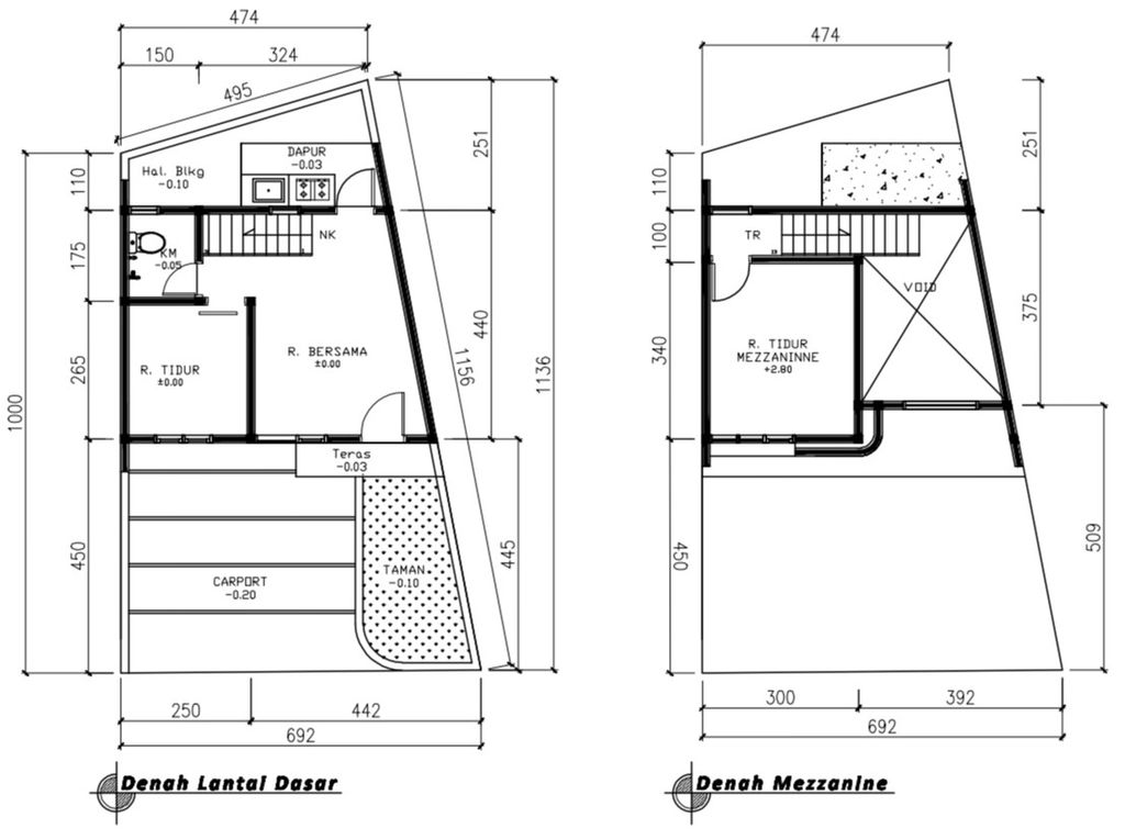 foto denah rumah tipe 36 Mezanin Modern (399) perumahan Cluster Beverly