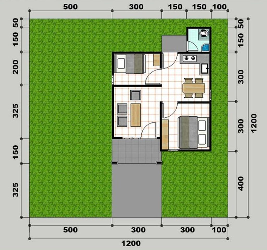 foto denah rumah tipe 36 perumahan MEKAR SARI INDAH