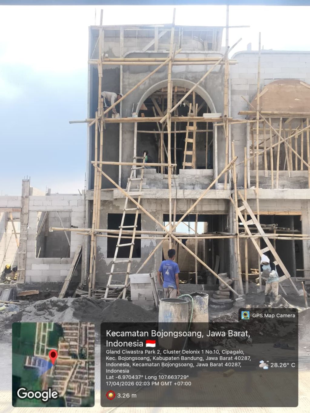 foto tampak rumah tipe 51 Compact 3 Kamar HC (517) perumahan G-Land Ciwastra Park 2