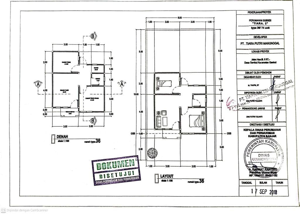 foto denah rumah tipe 36 (2026) perumahan TIARA 2