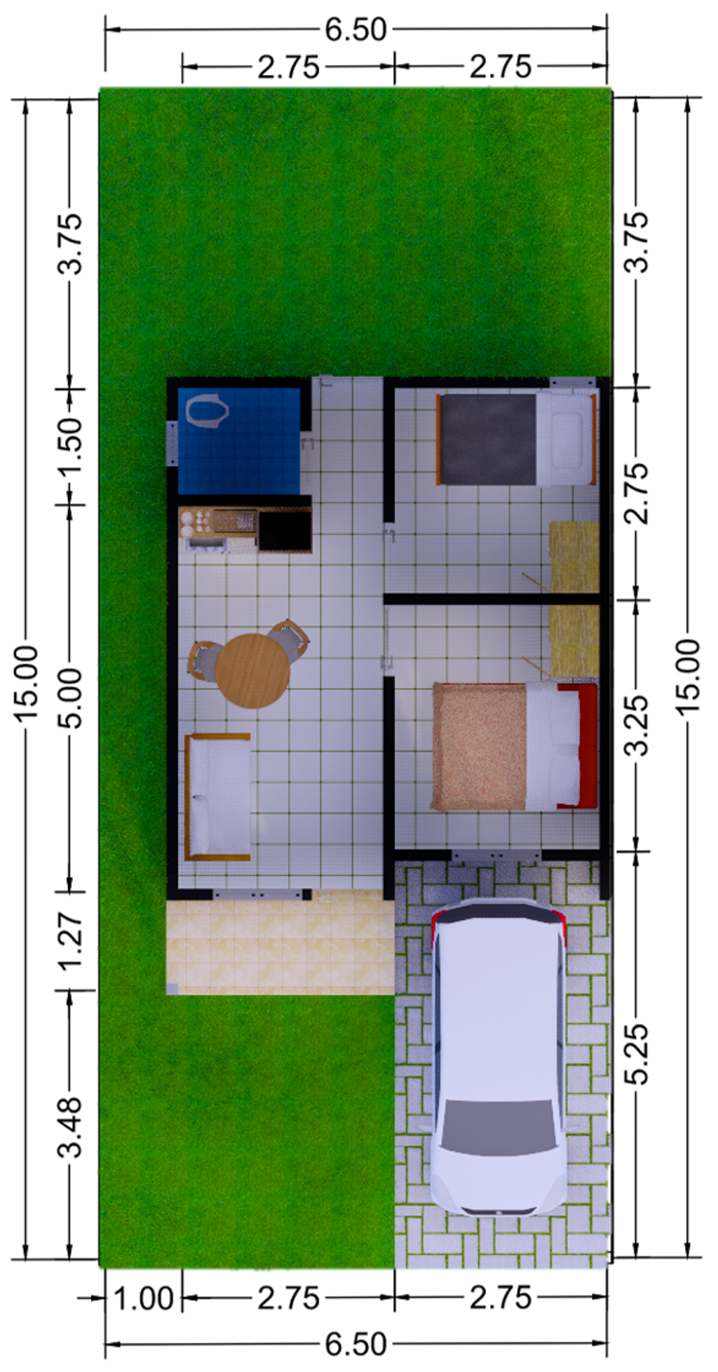 foto denah rumah tipe 36 perumahan Wijaya Mayang Residence