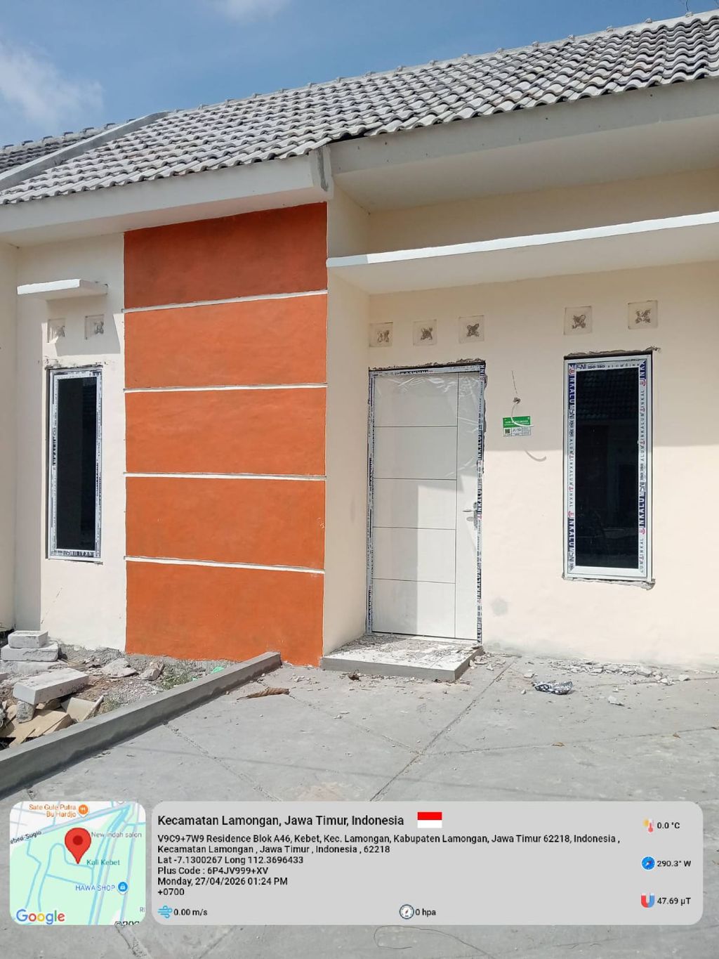 foto tampak rumah tipe SUBSIDI 2025 perumahan KEBET RESIDENCE