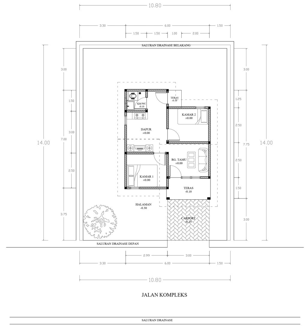 foto denah rumah tipe 36 - Harga 2015 perumahan GREEN SENTAGI PERMAI