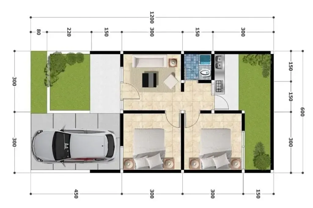 foto denah rumah tipe plus perumahan CITRA RESIDENCE 2 (PENGEMBANGAN)