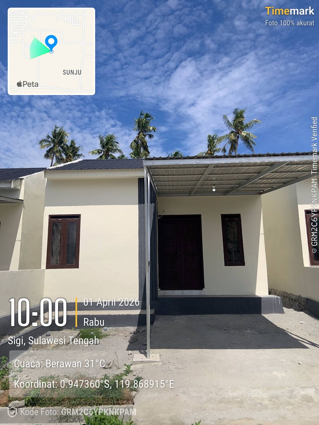 foto tampak rumah tipe 36 perumahan MLP BLOK L TAHAP II