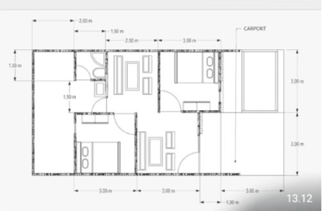 foto denah rumah tipe Subsidi perumahan BERKAH ALAM RESIDENCE