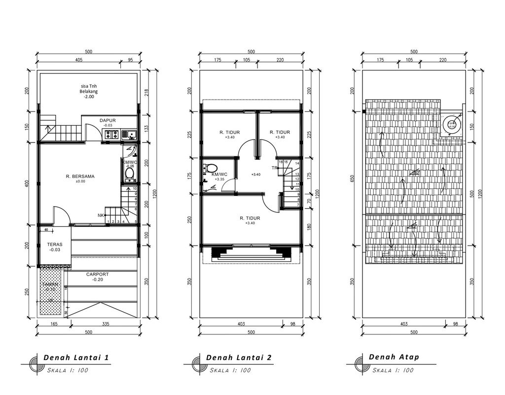 foto denah rumah tipe 54 Compact Classic CL (485) perumahan G-Land Padalarang Residence 3