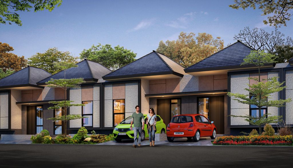 foto tampak rumah tipe FLORENCE perumahan GOLDEN VISTA
