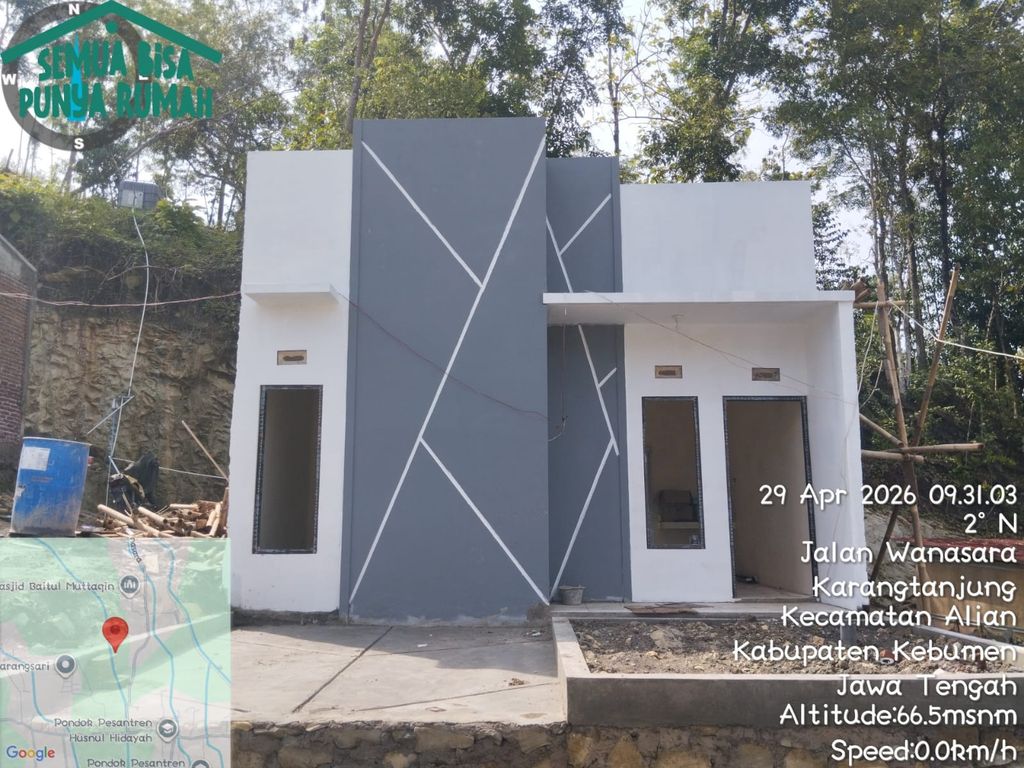 foto tampak rumah tipe 21/60 perumahan Griya SBPR 02 Kebumen