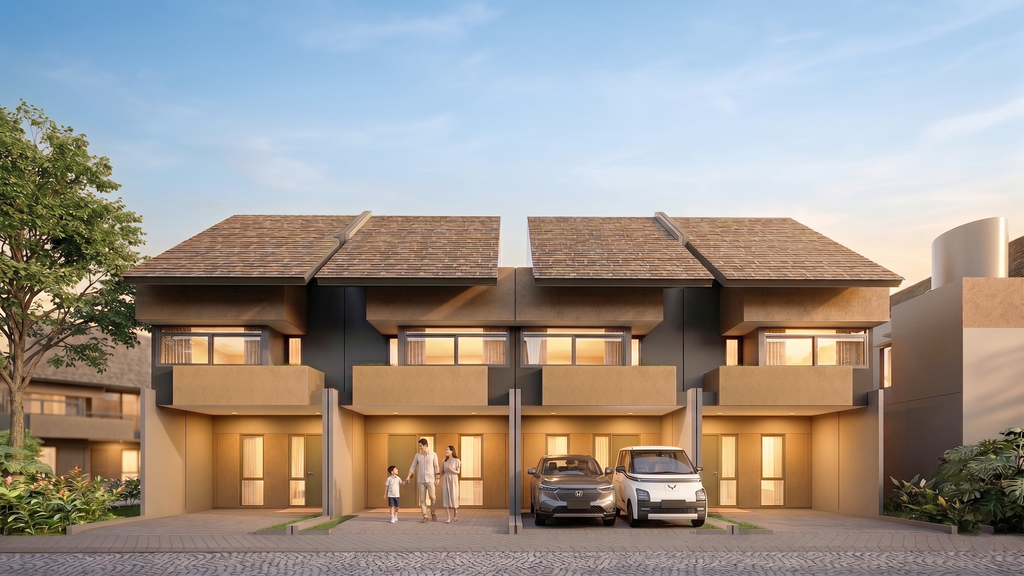 foto tampak rumah tipe NEORA65 perumahan Metland Menteng