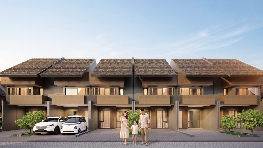 foto tampak rumah tipe NEORA79 perumahan Metland Menteng