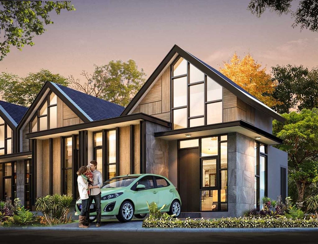 foto tampak rumah tipe LUGANO perumahan GOLDEN VISTA