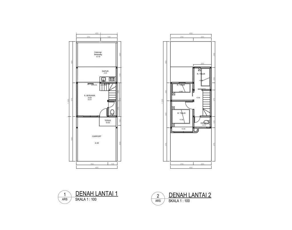 foto denah rumah tipe 45 Compact Minimalis HC (606) perumahan Cluster Everton
