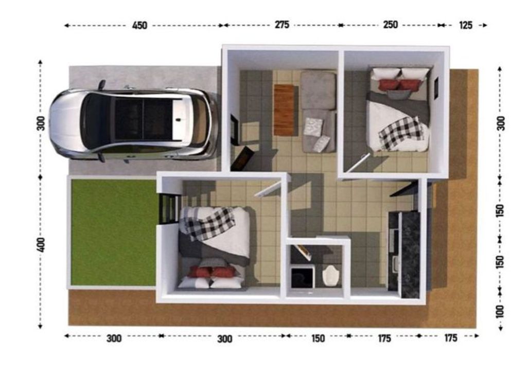 foto denah rumah tipe 36 perumahan ZORA RESIDENCE