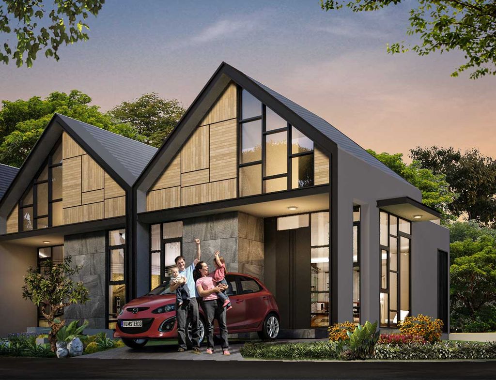 foto tampak rumah tipe VENESIA perumahan GOLDEN VISTA