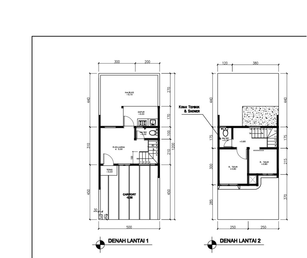 foto denah rumah tipe 38 Compact 2 Kamar HC (463) perumahan G-Land Ciwastra Park 2